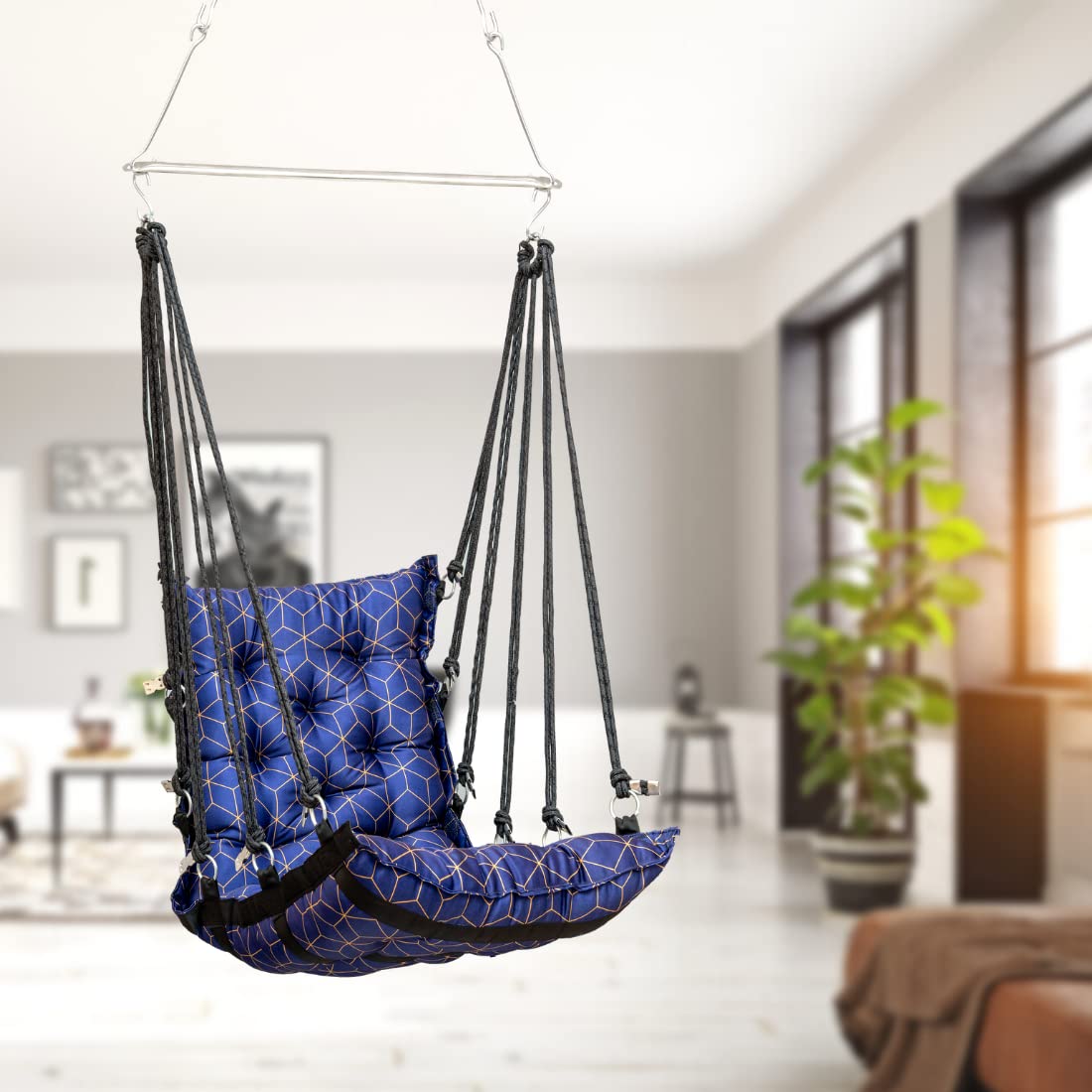 Hanging discount chair blue